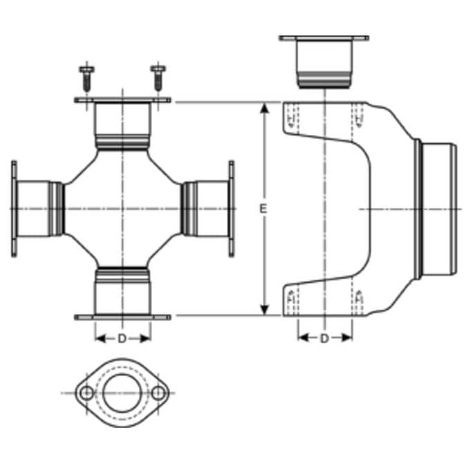 Spicer 1710 Series Full Round Greaseable Universal Joint